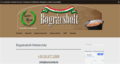 Desktop Screenshot of bogracsbolt.hu